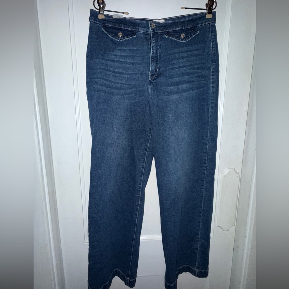 Nicole Miller Super High Rise Wide Leg Jeans size 10